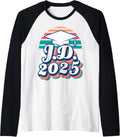 JD Graduation 2025 Juris Doctor Lawyer Attorney of Law Raglan Baseball Tee