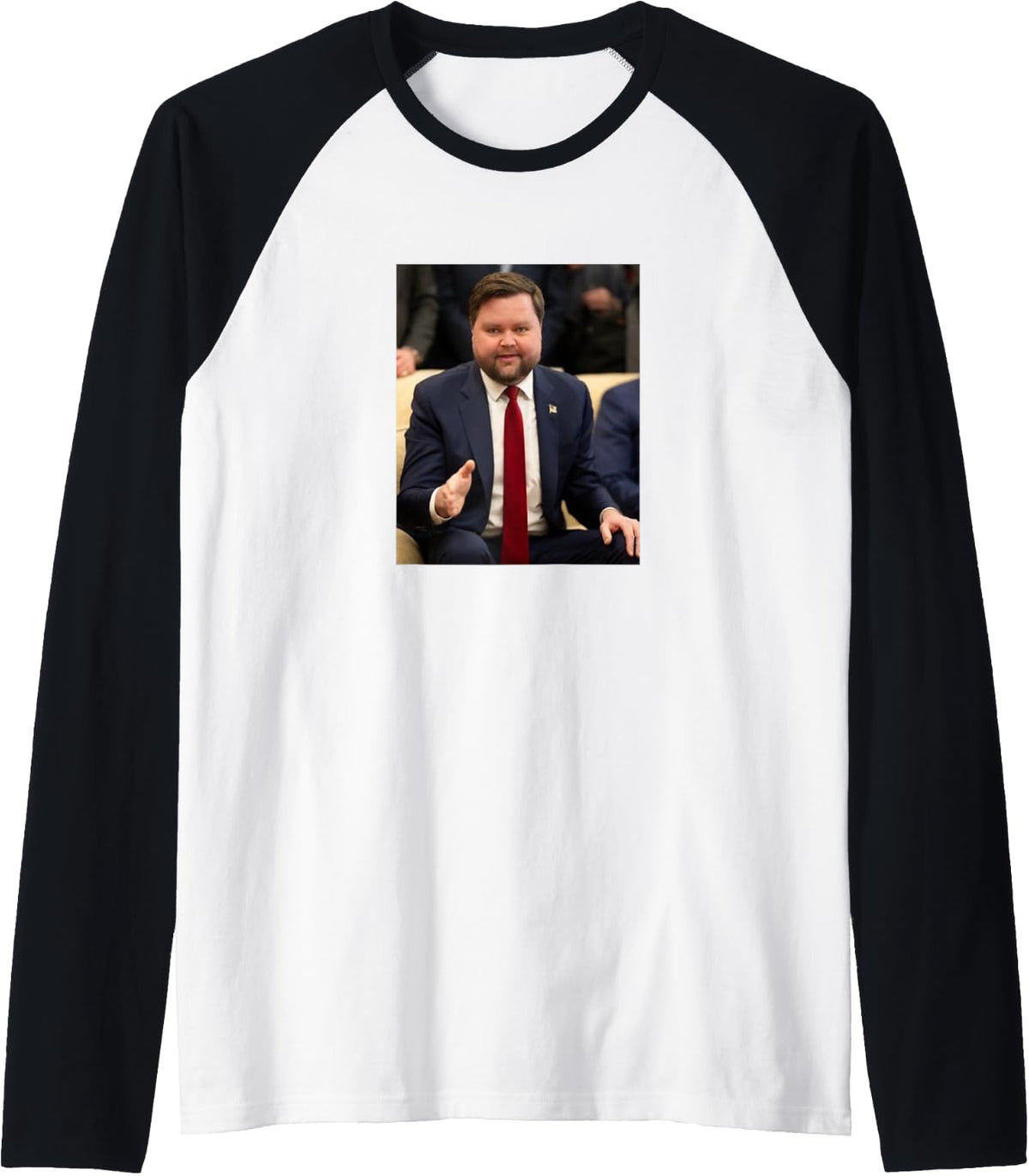 JD Vance Face Meme Raglan Baseball Tee