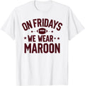 Womens Maroon Football Shirts For Men Friday Football Spirit Jersey 35