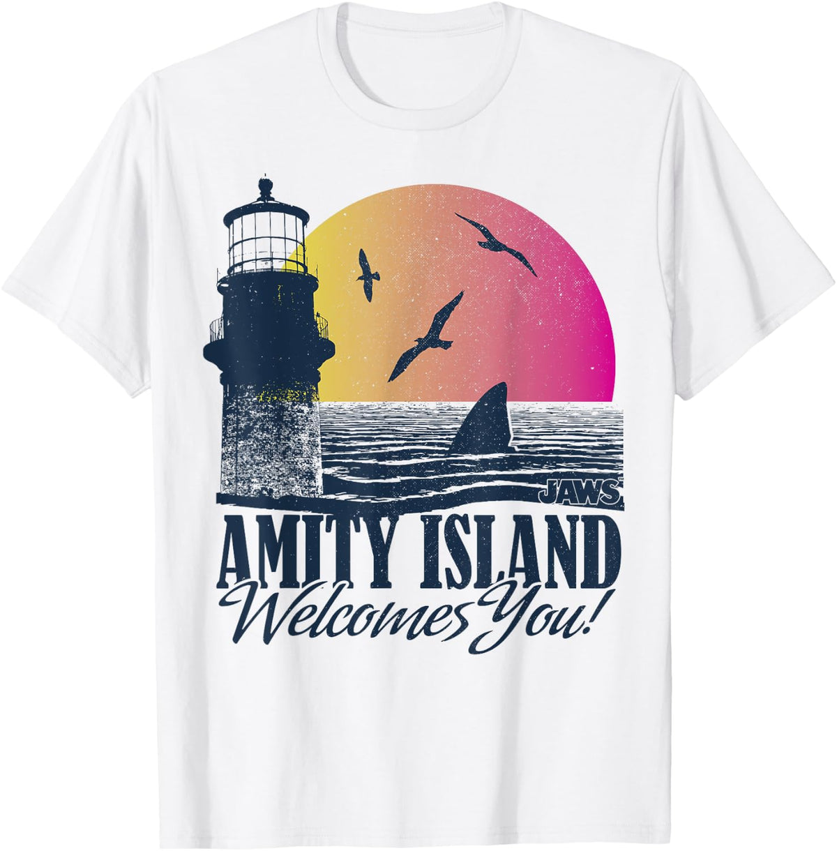 Shark Attack Island Welcomes You Sunset Shirt 6