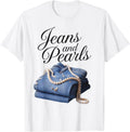 Jeans and Pearls for Ladies 2025 Denim Shirt 298