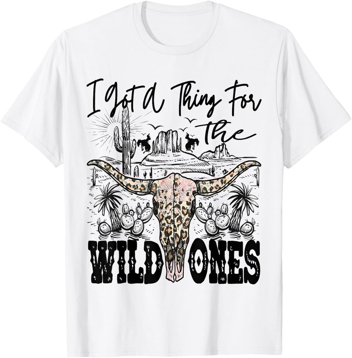 Wild One I Got a Thing for the Ones Retro Bull Skull Shirt 273