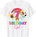 Happy 7th Birthday Plush Marshmallow Girls Kids Cute Design 117