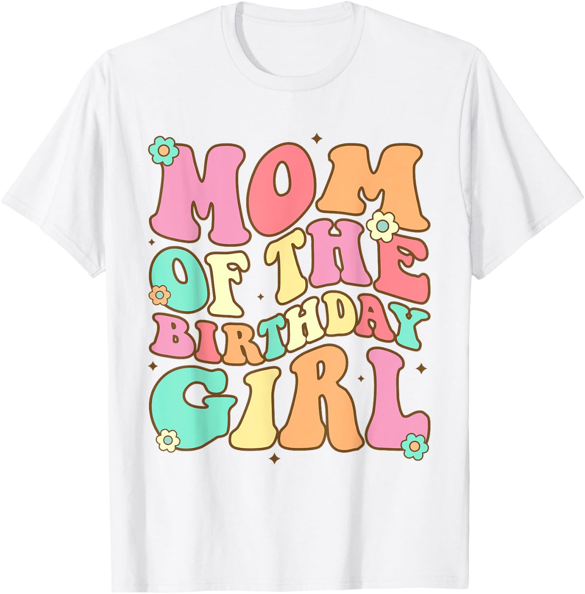 Mom the Birthday Girl Groovy Colorful Birthday Girl Design 64