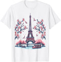 Parisian Souvenir Eiffel Tower Cherry Blossom Shirt 206