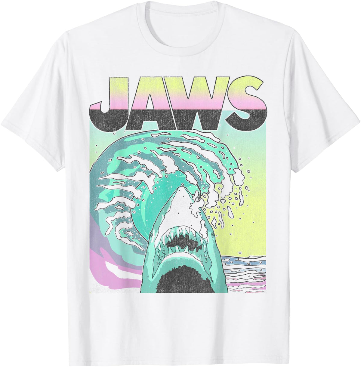 Shark Attack Retro Wave Poster Shirt 15