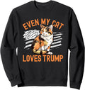 Even My Cat Loves Trump Vance 2024 Mom Dad Sweatshirt