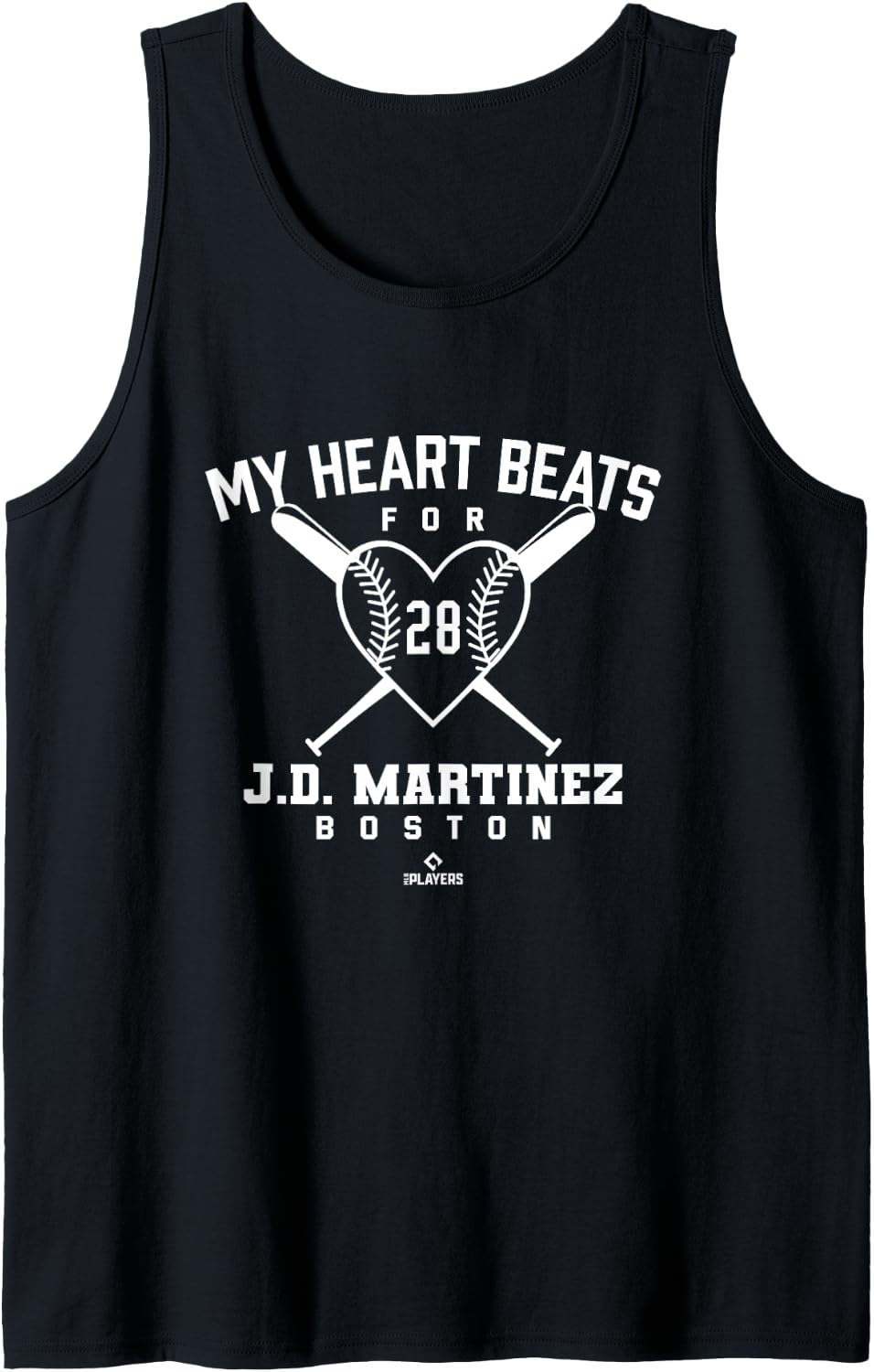 My Heart Beats for JD Martinez Valentines Baseball Lover Tank Top