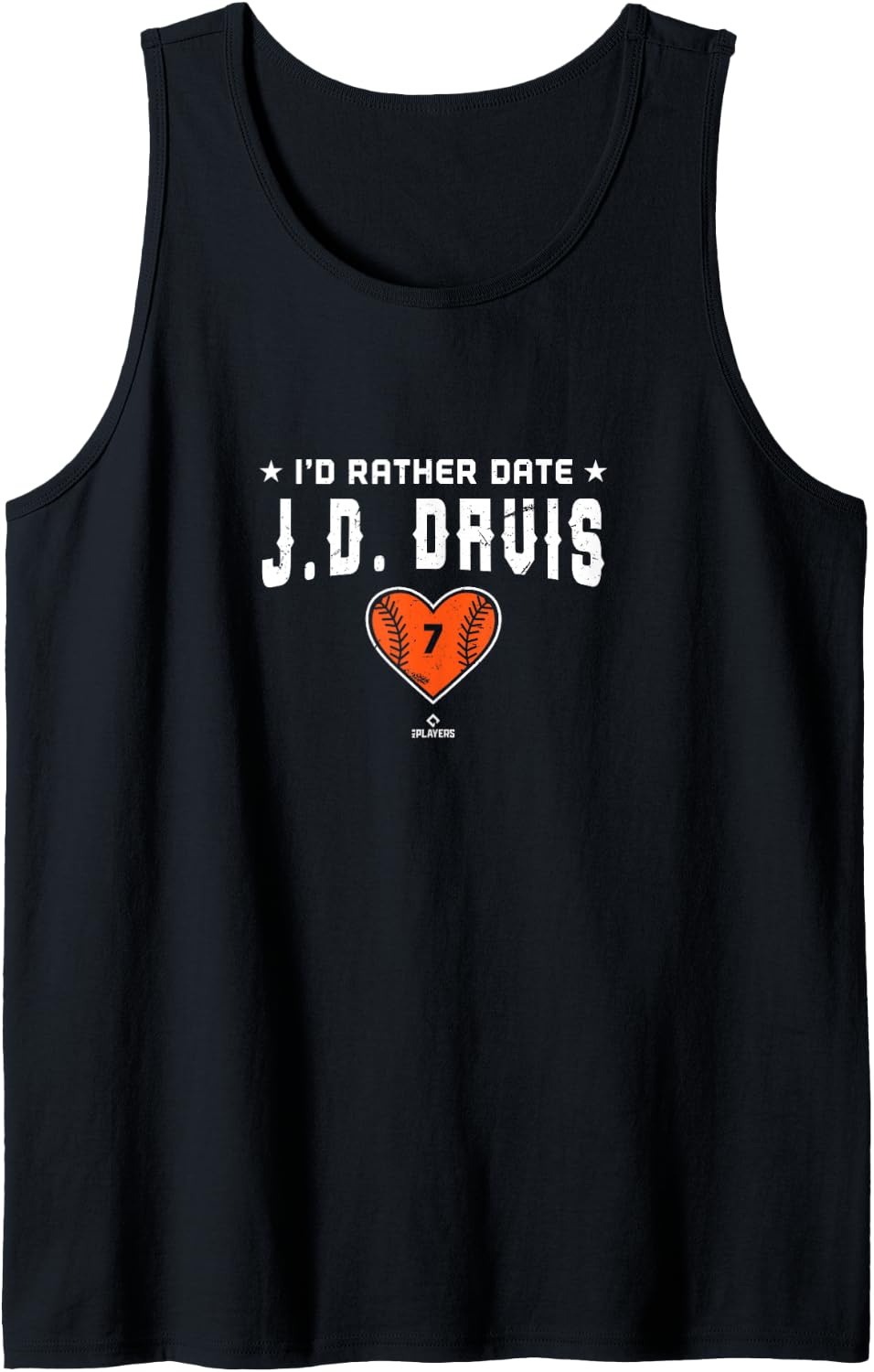 I d Rather Date JD Davis San Francisco MLBPA Tank Top