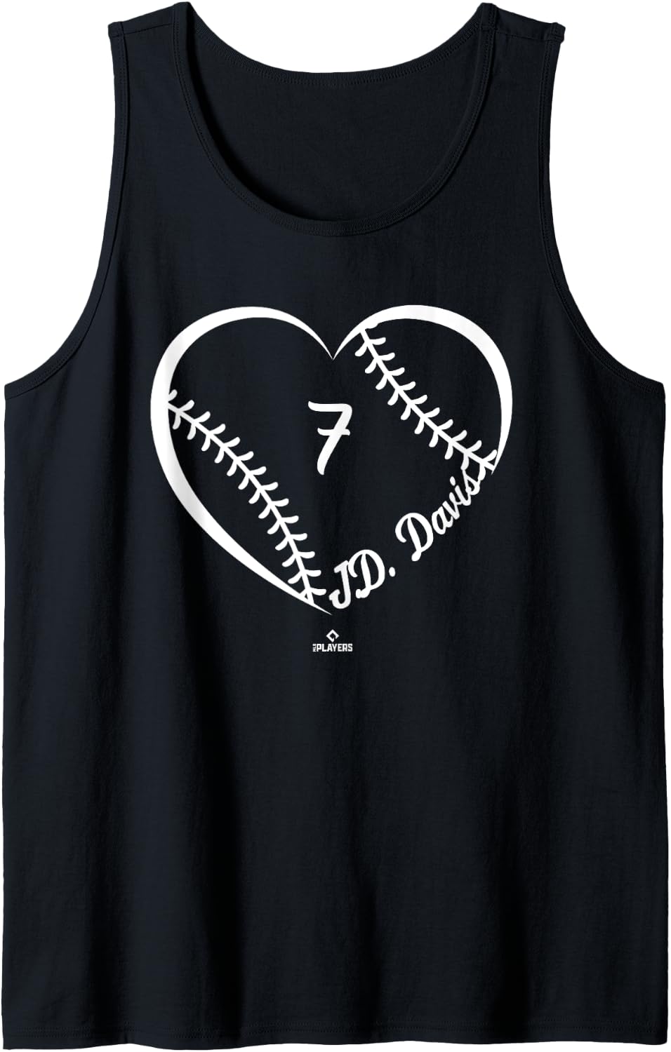 Baseball Heart Number JD Davis MLBPA Tank Top