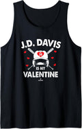 JD Davis Is My Valentine Single Valentines Day Baseball Tank Top