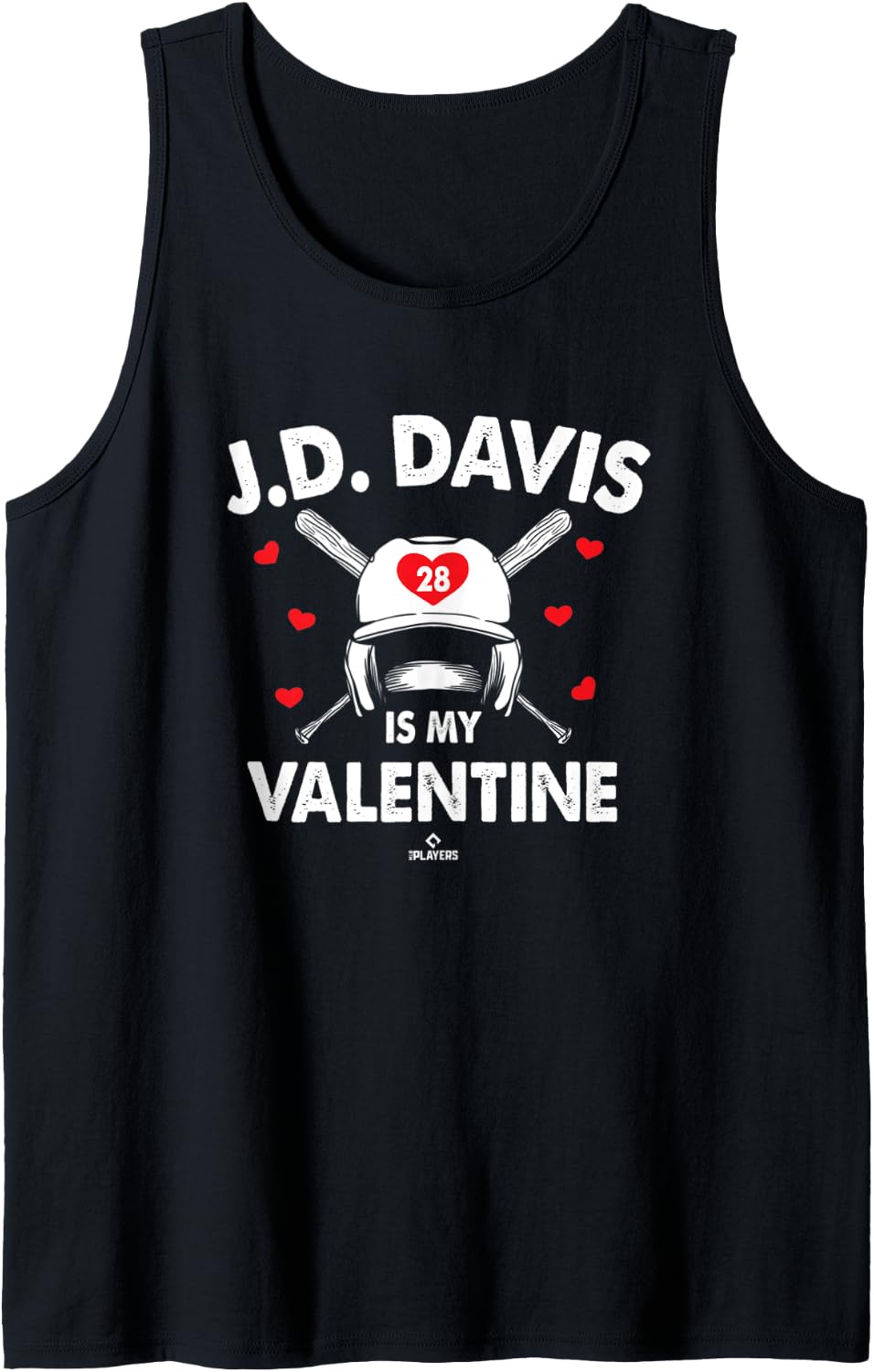 JD Davis Is My Valentine Single Valentines Day Baseball Tank Top