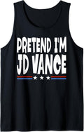 Pretend I m JD Vance Funny Easy Lazy Halloween Costume Tank Top