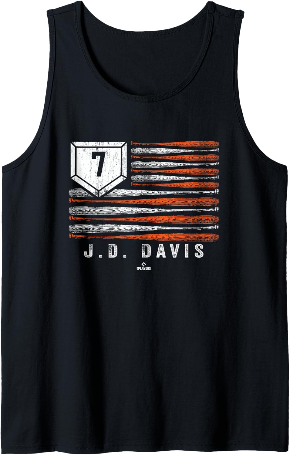 Vintage US Flag Baseball Stripes JD Davis San Francisco Tank Top