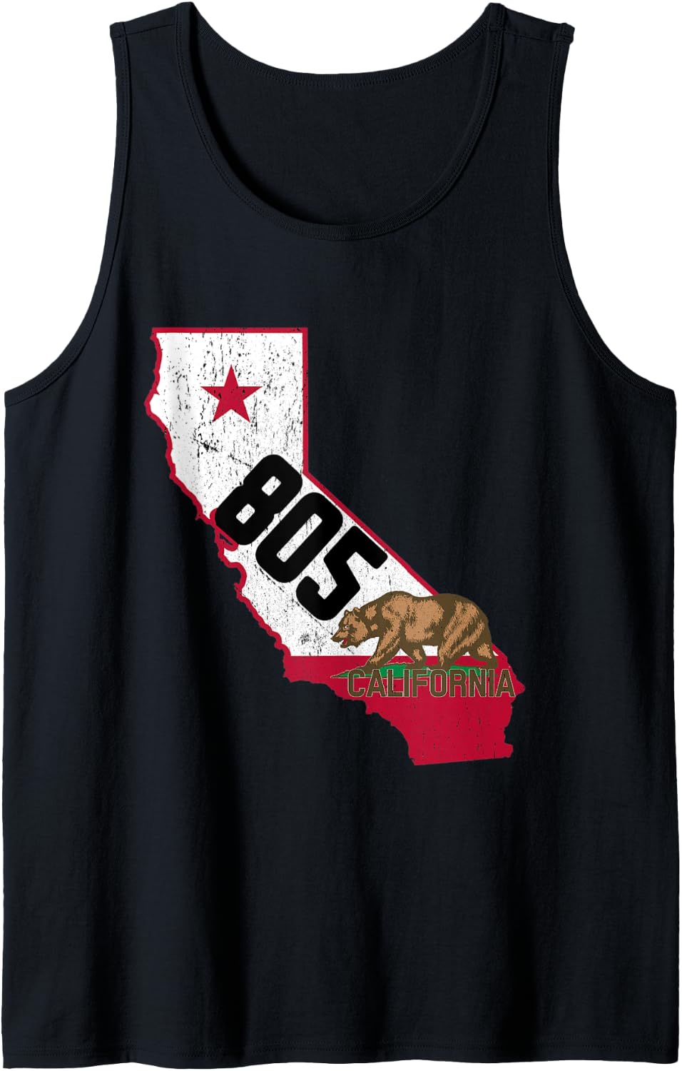 Santa Barbara Area Code 805 Phone Number California Souvenir Tank Top
