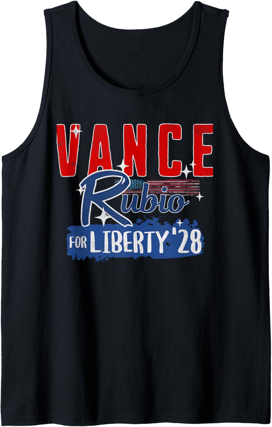 Vance Rubio 2028 for President Patriotic Liberty USA Flag Tank Top