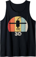 Retro 3d Print Shirt Printer Gift Vintage Printing Tank Top T Shirt Minimal Style