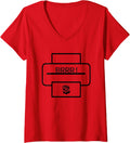 Womens Money Printer Brrr Inflation Finance Economy Currency Cash V Neck Apparel Clean Design