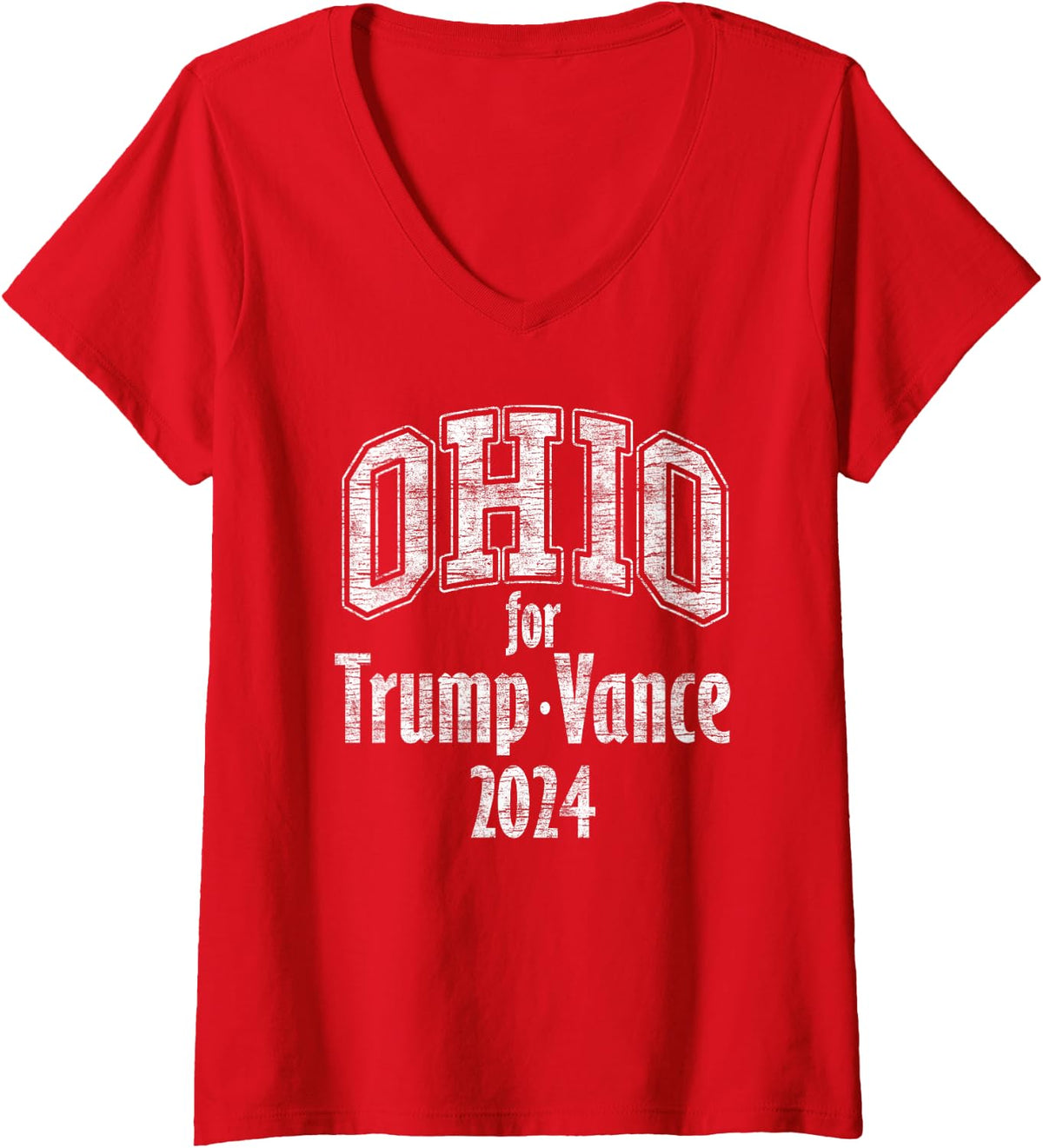 Womens Ohio for Donald Trump JD Vance Vintage 2024 Buckeye State V Neck