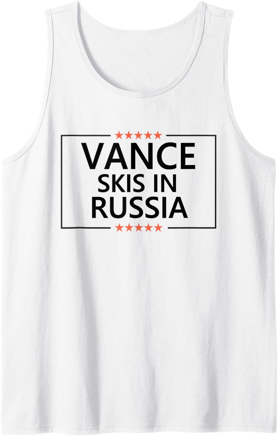 Vance Skis in Russia Skiing Anti JD Jeans Protest Tank Top