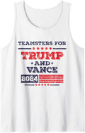 Teamsters For Donald Trump J D Vance 2024 Trucker Tank Top