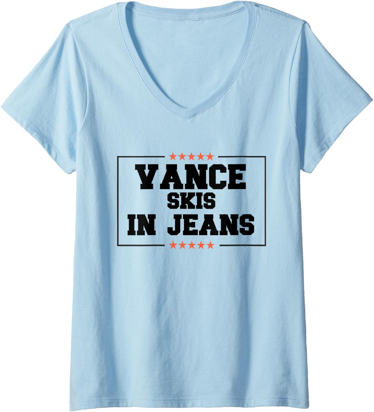 Womens Vance Skis in Jeans Funny Skiing Anti JD Quote V 2