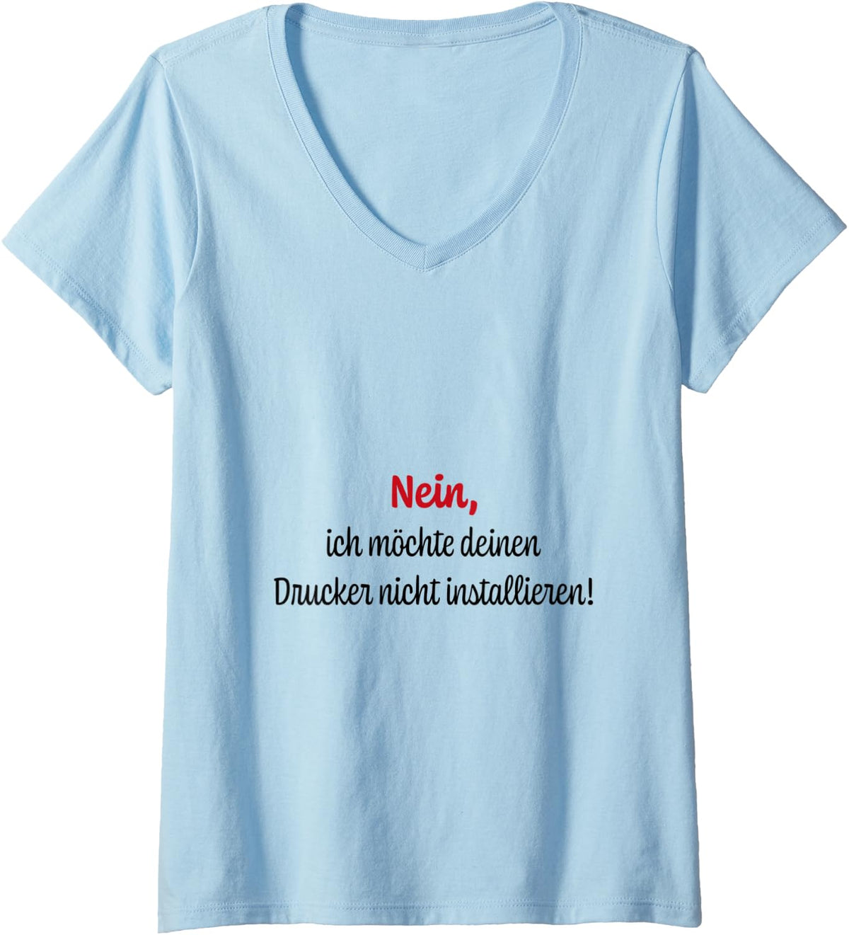 Womens Printer Installation Computer System For Itler V Neck Apparel Clean Design