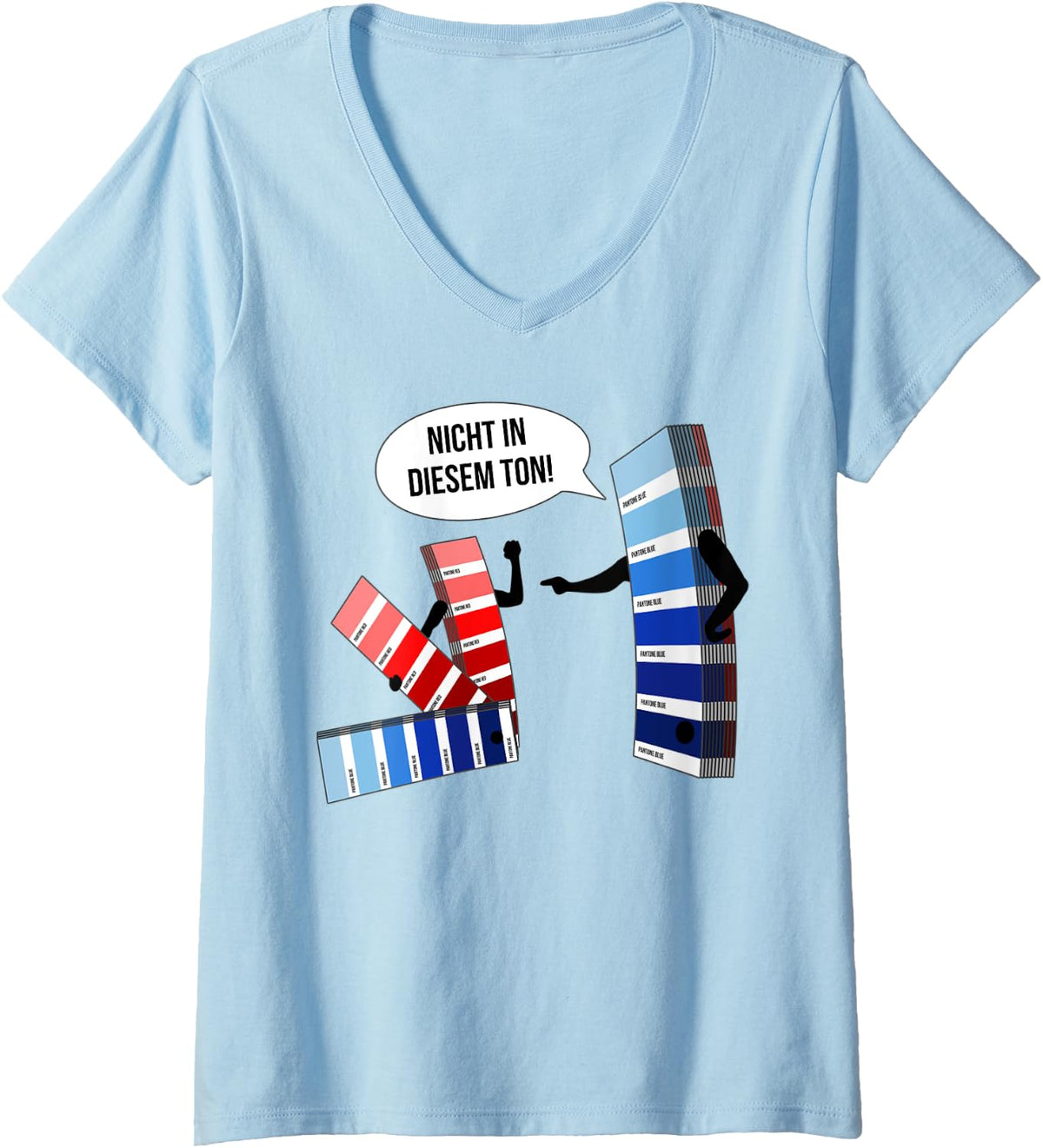 Womens Painter Varnish Printer Designer Fun V Neck Apparel US Trend