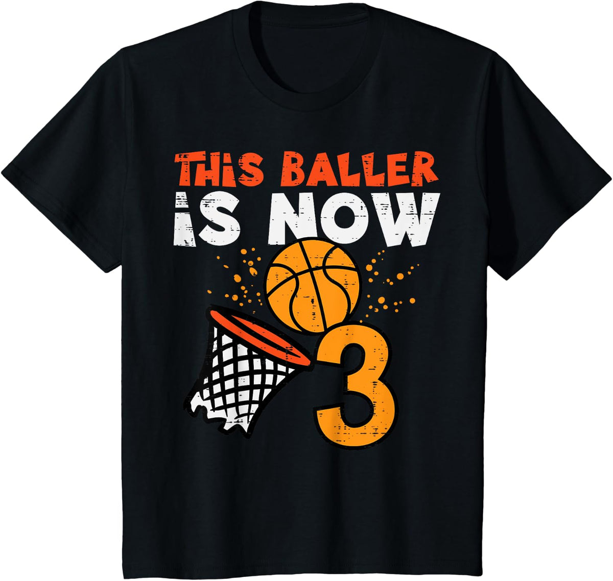 Kids This Baller Is Now 3 Basketball 3rd Birthday Boys Kids Design 302