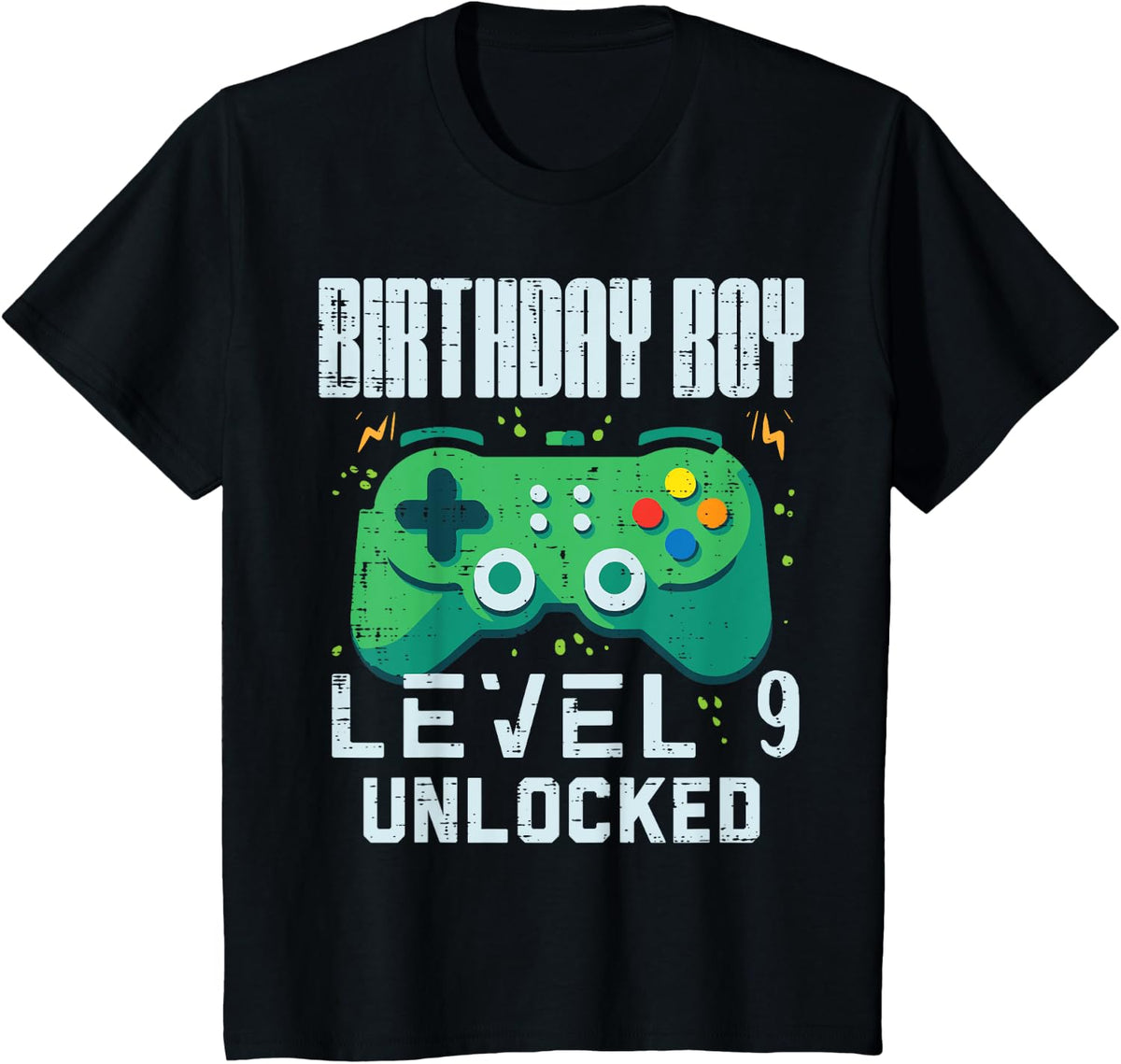 Kids Birthday Boy Level 9 Unlocked Gamer Controller 9th Birthday Boys Design 174