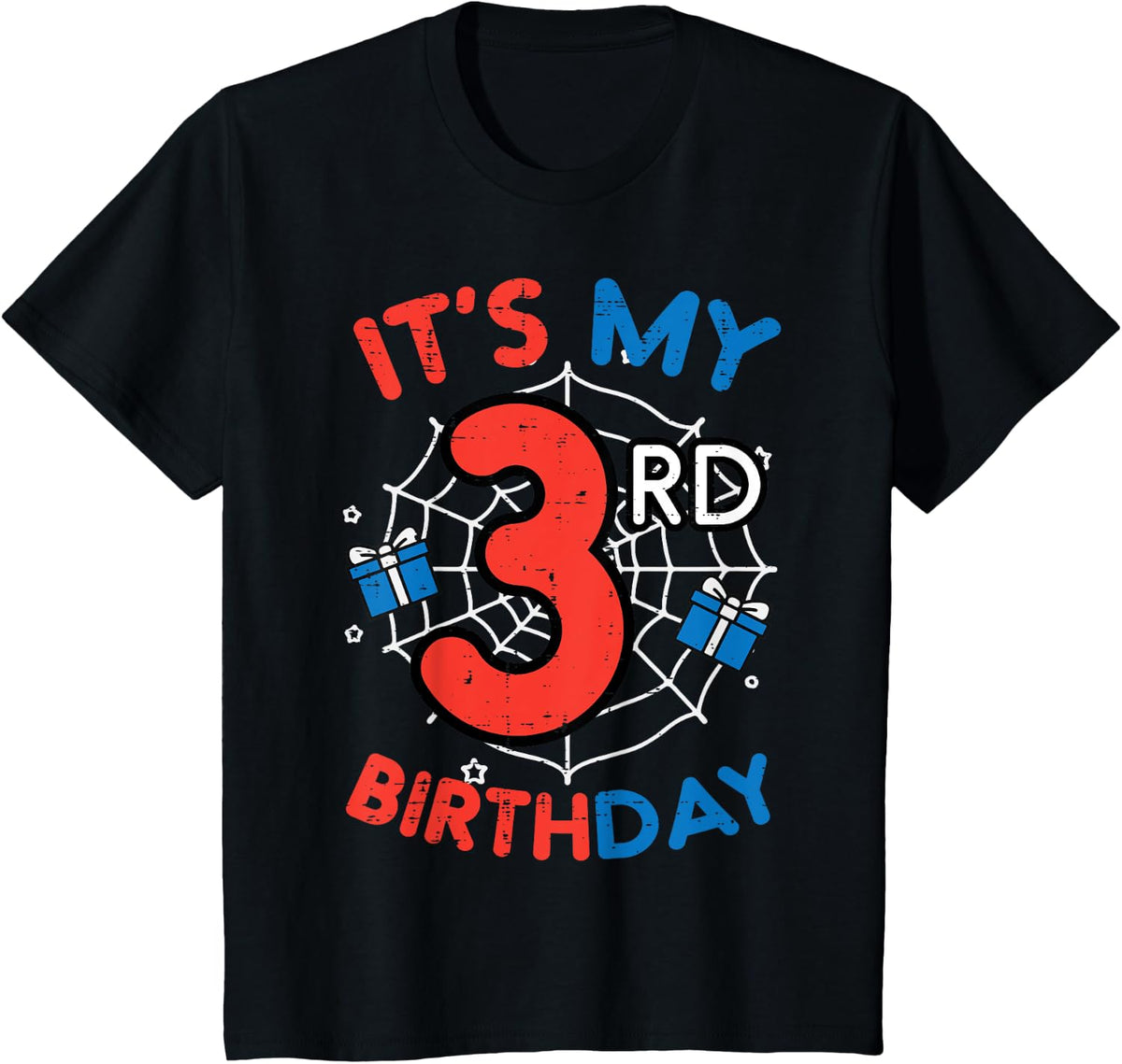 Kids It's My 3rd Birthday Spider Web 3 Year Old Birthday Boys Kids Design 270