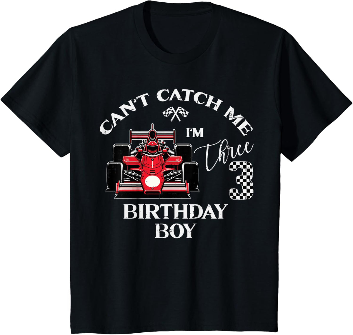 Kids 3rd Birthday Race Car Birthday Boy Can't Catch Me I'm 3 Years Boys Design 211