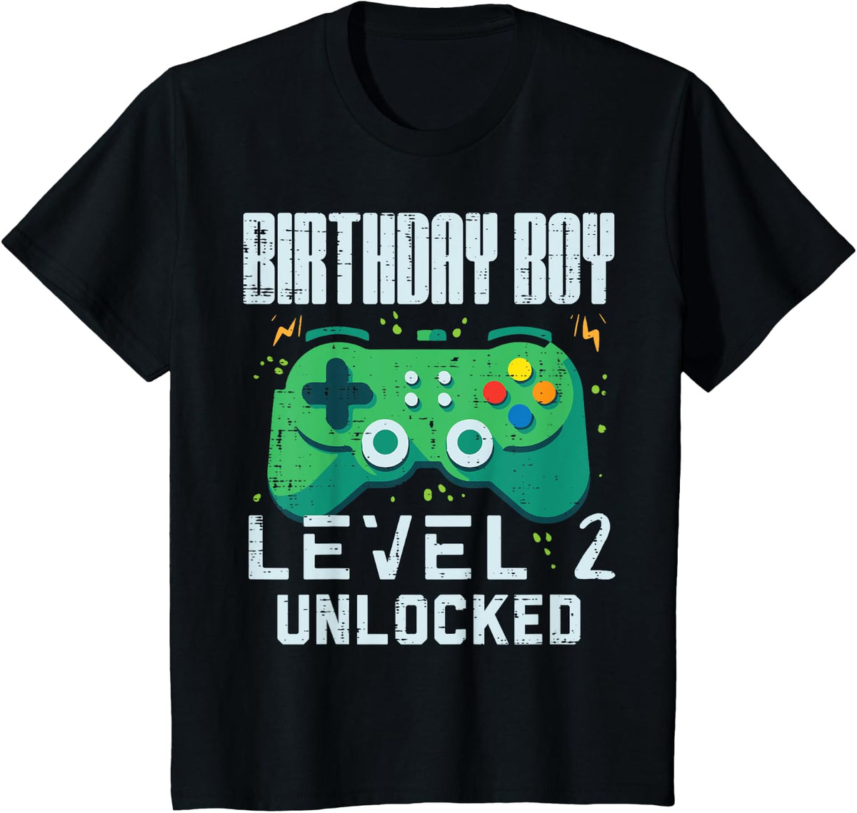 Kids Birthday Boy Level 2 Unlocked Gamer Controller 2nd Birthday Boys Design 48