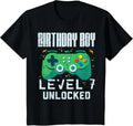 Kids Birthday Boy Level 7 Unlocked Gamer Controller 7th Birthday Boys Design 108