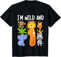 Wild One Im and 1 Zoo Birthday Safari Jungle Animals Shirt 97