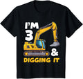 Kids Construction Truck 3rd Birthday Boy Excavator Birthday Design 250