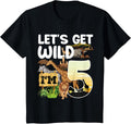 5 Year Old Zoo Birthday Safari Jungle Animal 5th Birthday Design 392