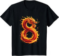 Kids Turning 8 Years Old Birthday Boy Dragon 8th Birthday Girl Design 118