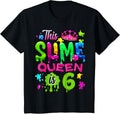 Kids 6 Years Old Birthday Party 6th Birthday This Slime Queen is 6 Design 220