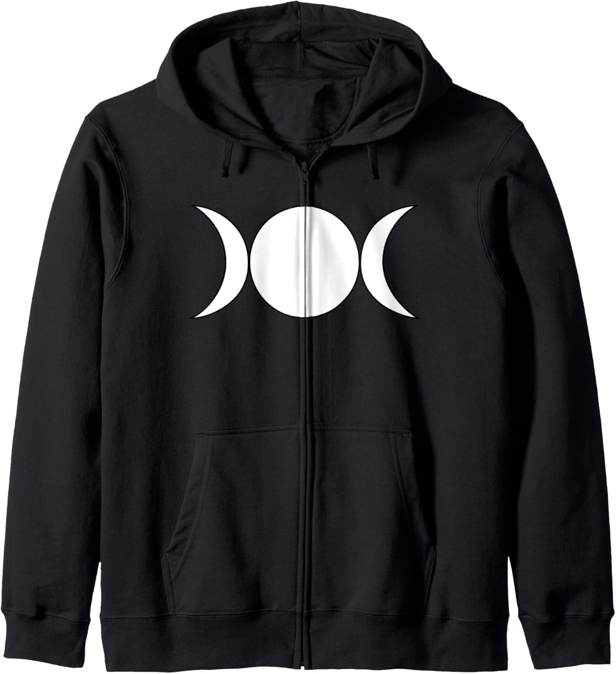 White Wiccan Triple Goddess T Shirt Religion Zip Hoodie