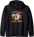 Even My Cat Loves Trump Vance 2024 Mom Dad Zip Hoodie