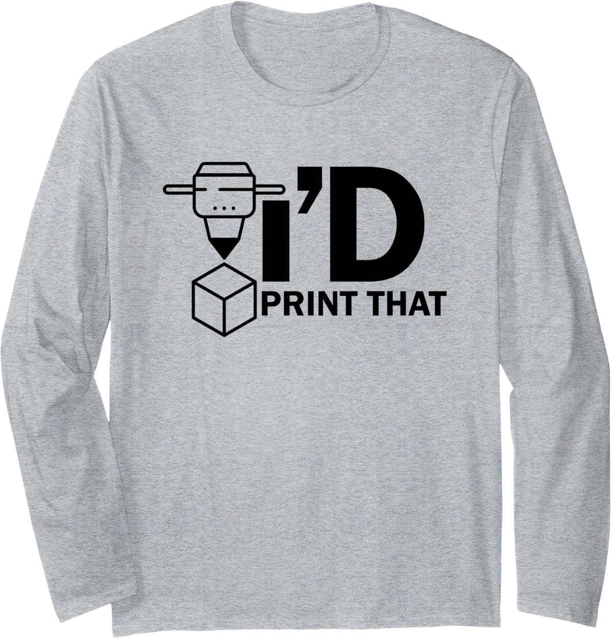 3d Printing Printer Long Sleeve Apparel Clean Design 5