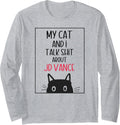 My Cat And I Talk About JD Vance Funny Lady Mom Long Sleeve