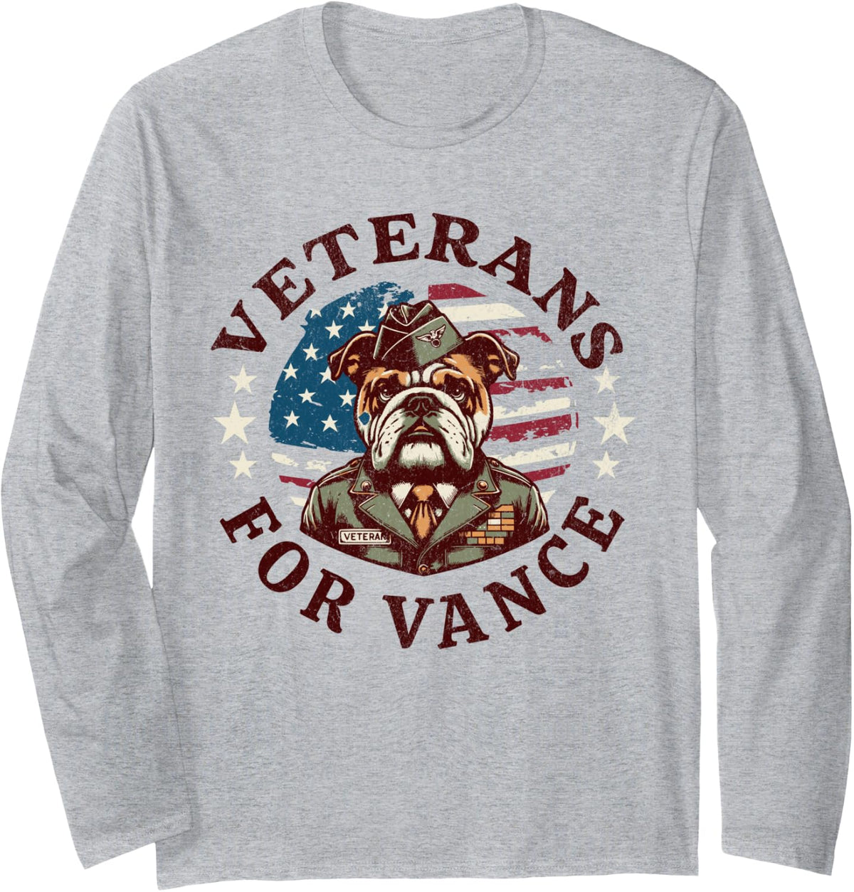 Veterans for Vance 2028 JD President Military Long Sleeve