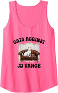 Womens Cats Against JD Vance Childless Cat Lady Couch Victorian Tank Top