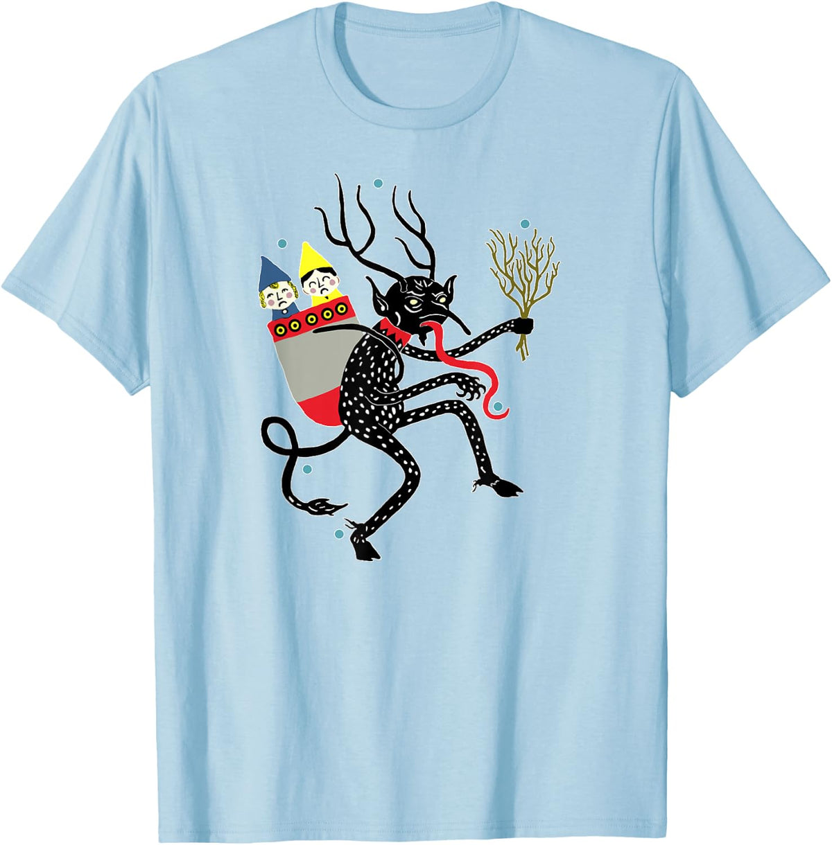 Vintage Krampus Christmas Devil T Shirt T Shirt US Trend