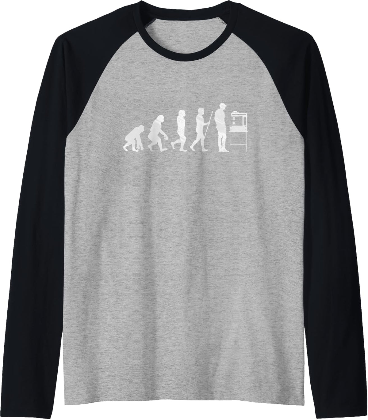 Evolution Of 3d Printer Raglan Baseball Tee T Shirt Gift Ready