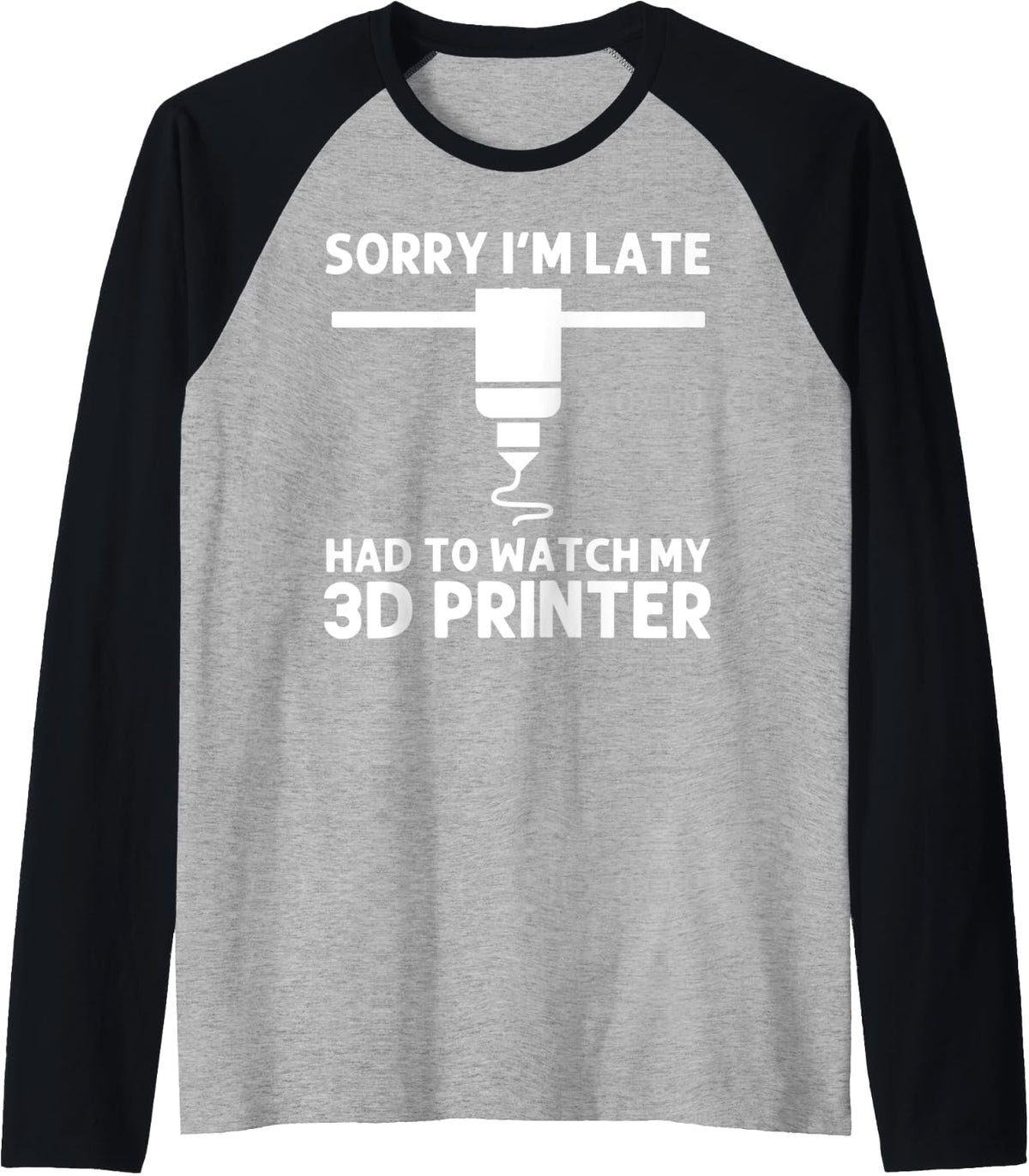 Funny 3d Printing Designs Men Women Printer Enthusiasts Raglan Baseball Tee T Shirt US Trend
