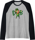 Dabbing Leprechaun Irish St Patrick s Day Gift Raglan Baseball Tee