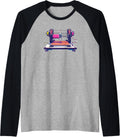 3d Printer Accessories Bed With Filament Spools Raglan Baseball Tee T Shirt Minimal Style